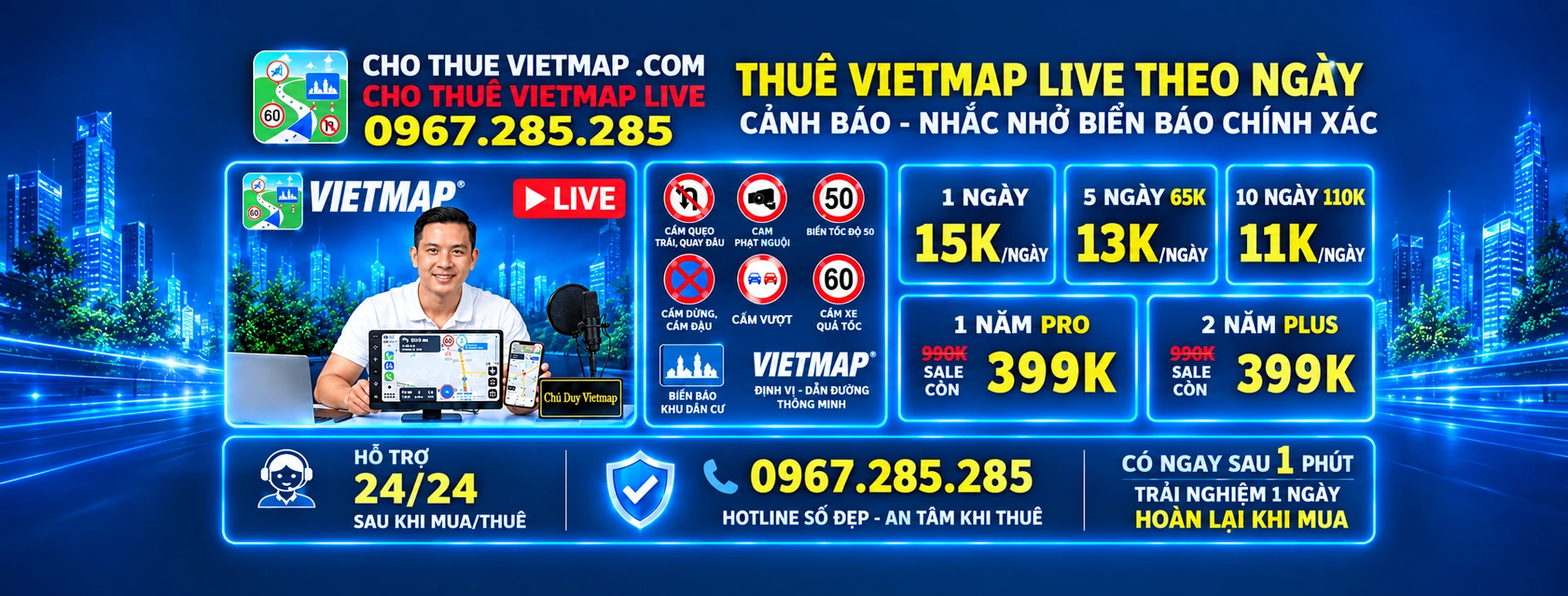 Thuê Vietmap Live theo ngày