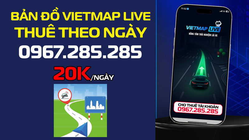 bản đồ vietmap live thuê theo ngày