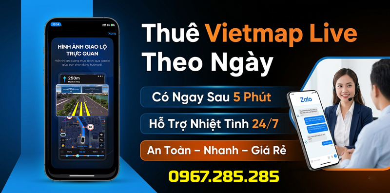 Thuê Vietmap live thoe ngày an toàn